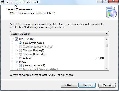 ��� MPEG, � �������, ��� MPEG2 �������� Cyberlink, ��� MPEG1 � Main Concept.